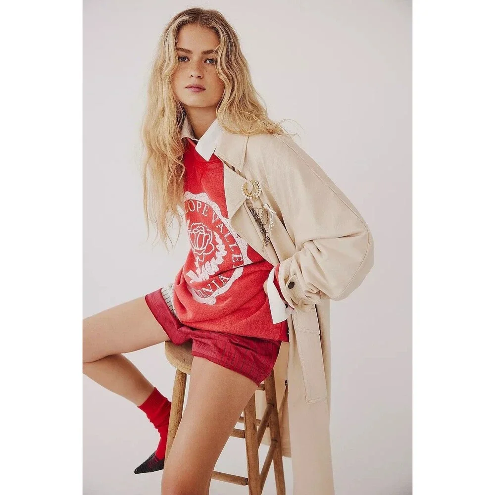 Free People We The Free Perry Military Coat Jacket Top Cotton Cozy XS New 278492